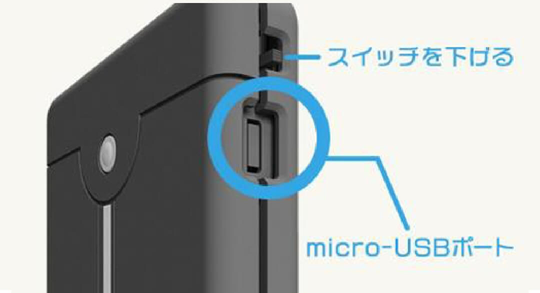 micro-USB給電を使用する場合